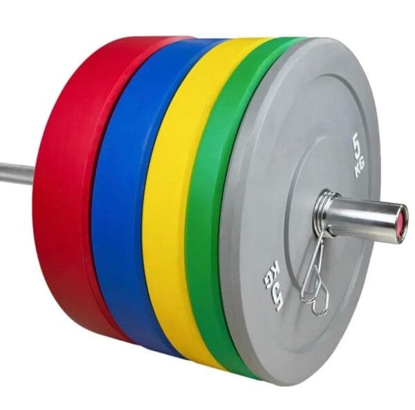 Olympic Colored Bumper Plates Set 150 kg - Image 6