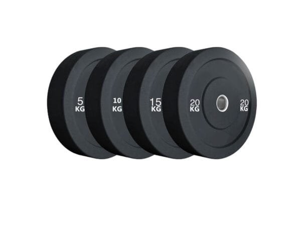 Olympic Black Bumper Plate Set 100 kg