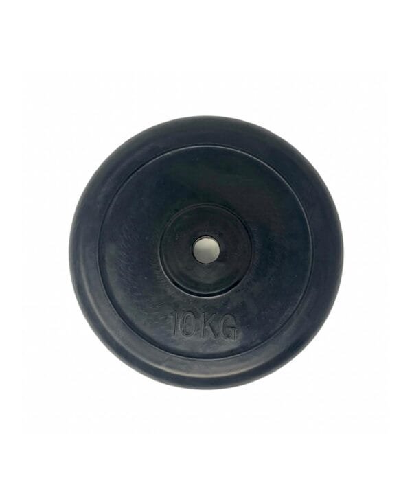 Black Rubber Coated Regular Weight Plates - Pairs - Image 3