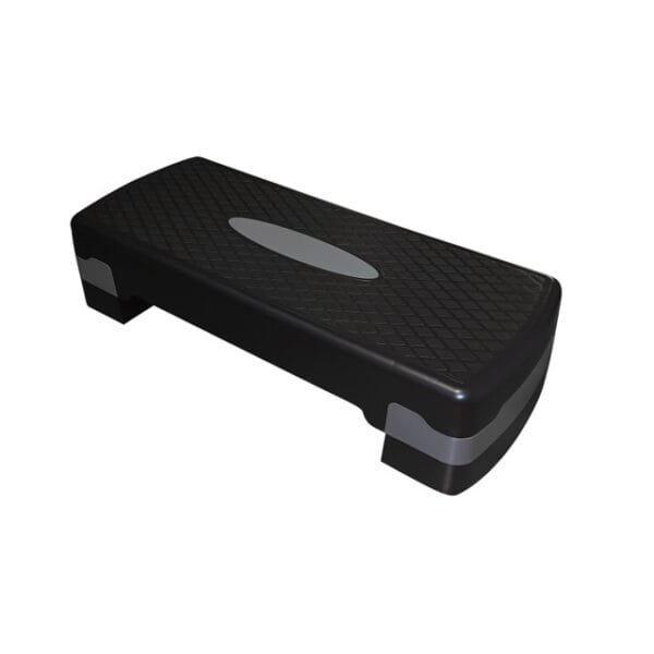 Fitness Aerobic Step Adjustable Black & Grey With 2 Levels Up
