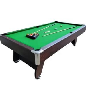 Pool Table 8 FEET MDF Wood Brown / Green cloth